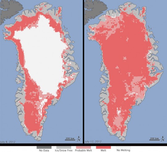 Greenland ice coverage July