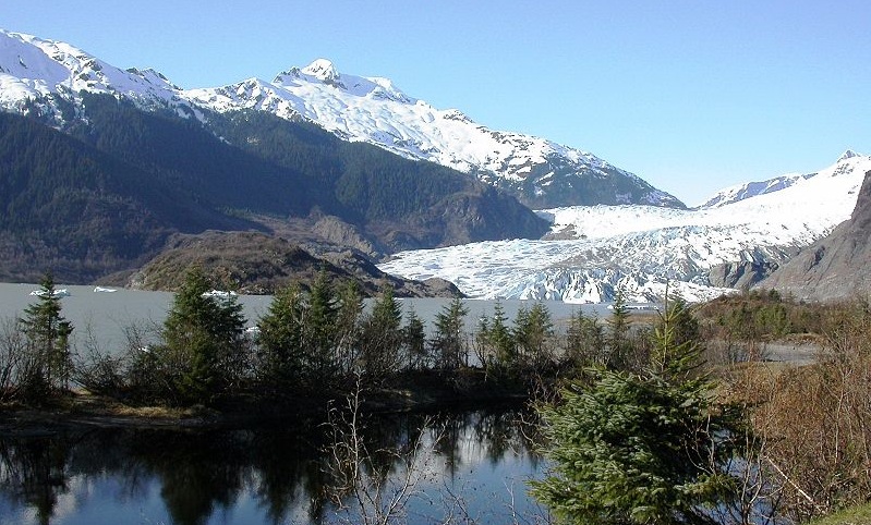 Mendenhall Glacier in Juneau, Alaska