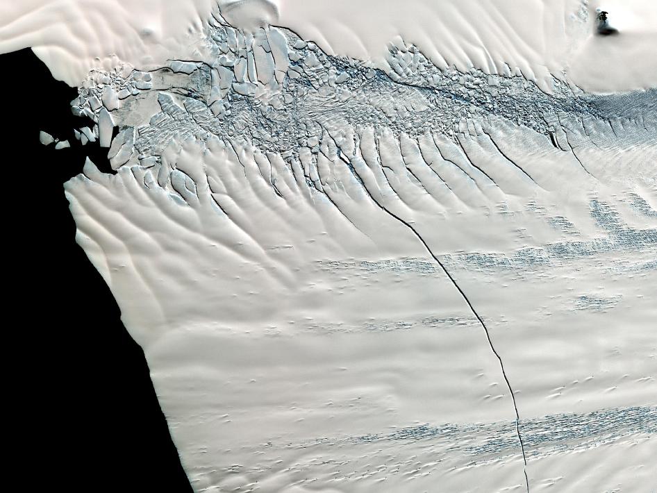 Crack in Pine Island Glacier