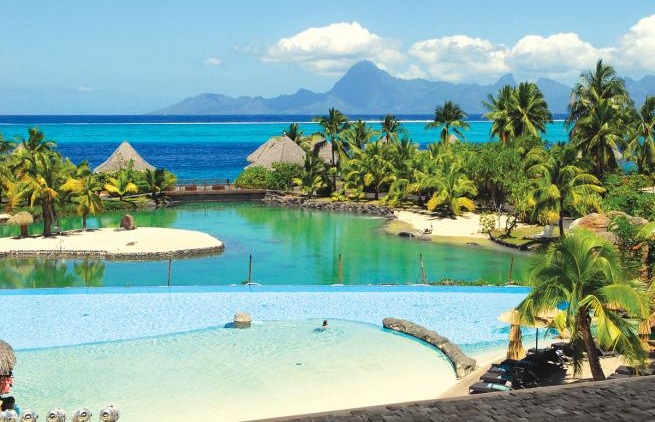 beautiful coastal scenery of Tahiti, French Polynesia