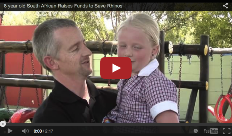 Adorable Eight Year Old Sells Chocolates, Saves Rhinos