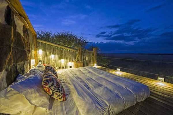 sleep out deck Kalahari Plains Camp. © Wilderness Safaris.