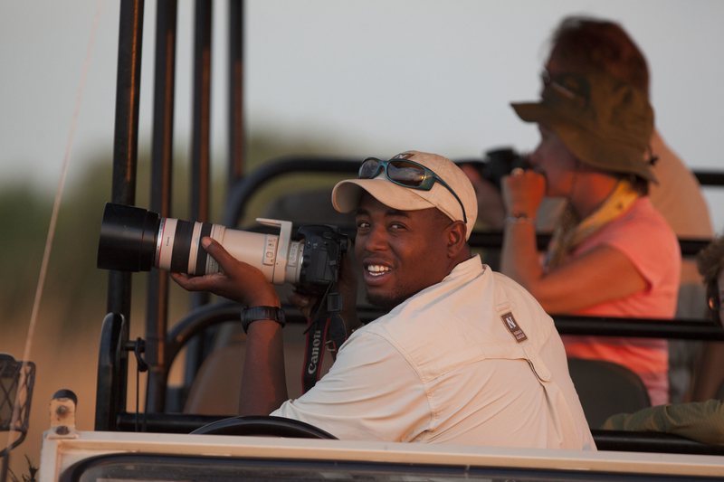 botswana safari guide in action