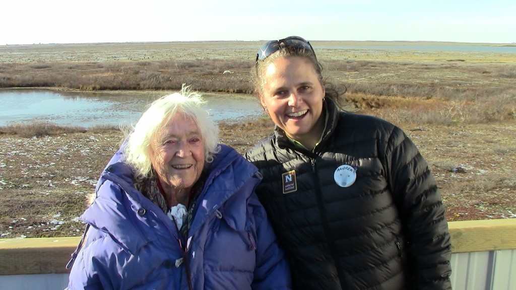 Elsa Bailey with NHA guide and polar bear