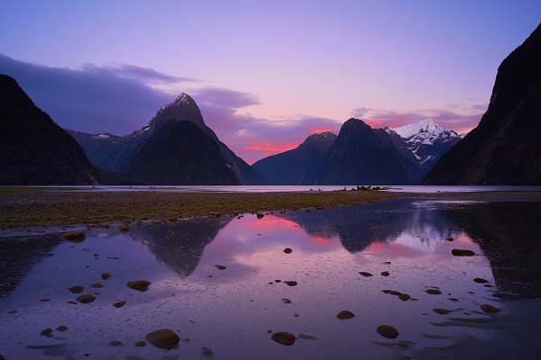 Milford Sound Sunset in New Zealand