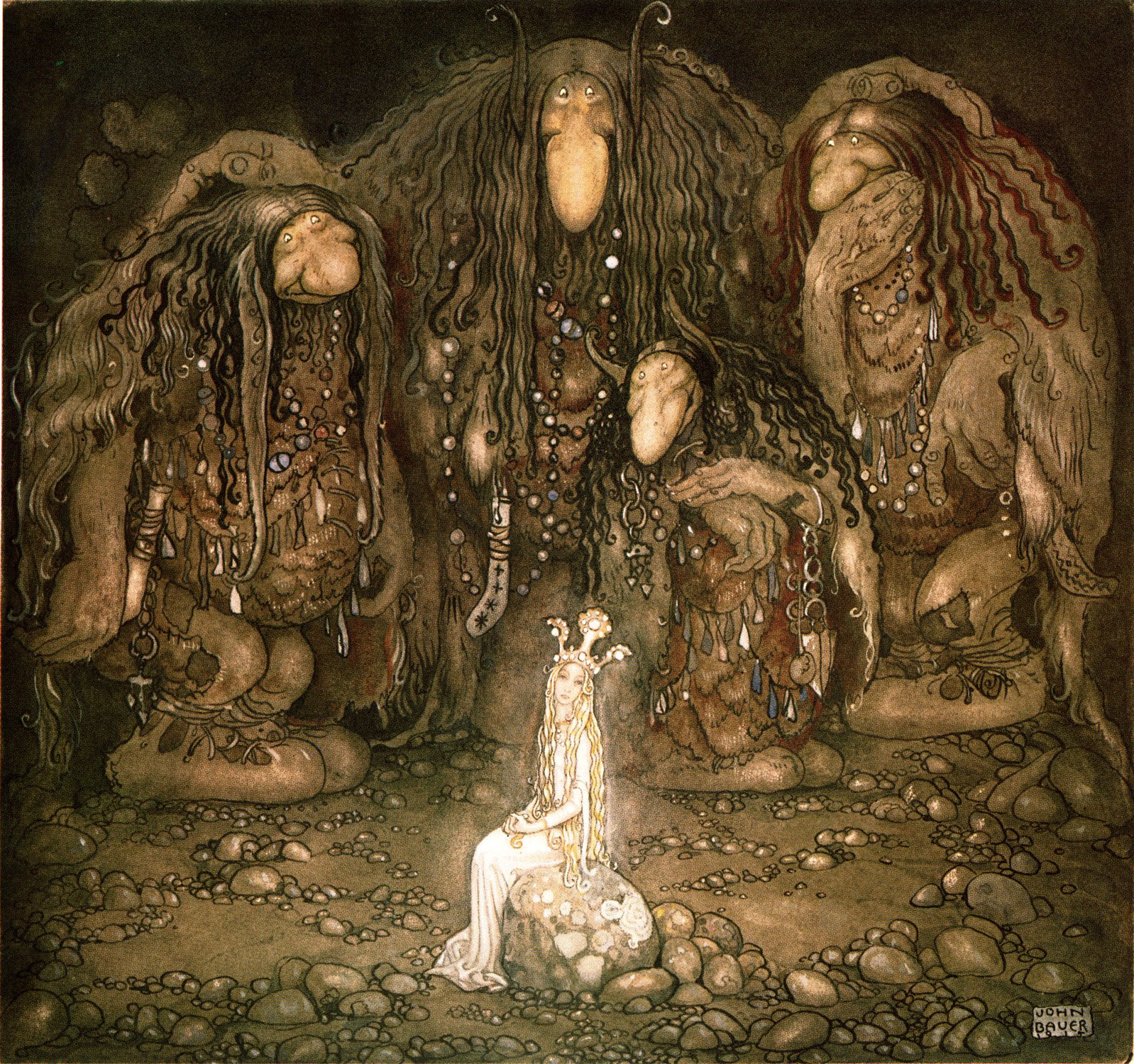 By John Bauer - Illustration of Walter Stenström's The boy and the trolls or The Adventure in childrens' anthology Among pixies and trolls, a collection of childrens' stories, 1915., Public Domain, https://commons.wikimedia.org/w/index.php?curid=92923