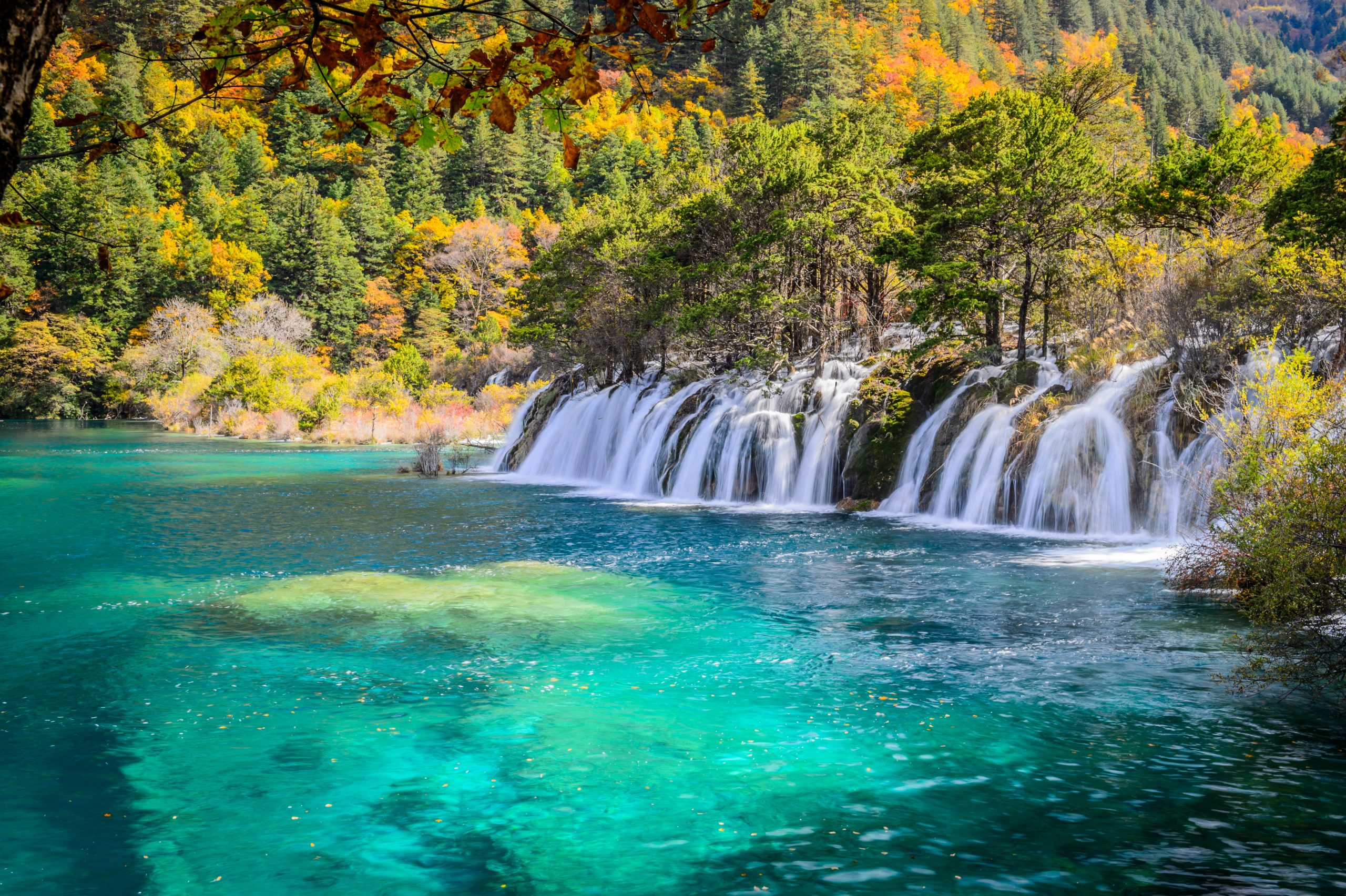 Waterfall, Jiuzhaigou National Park, Sichuan Province, China