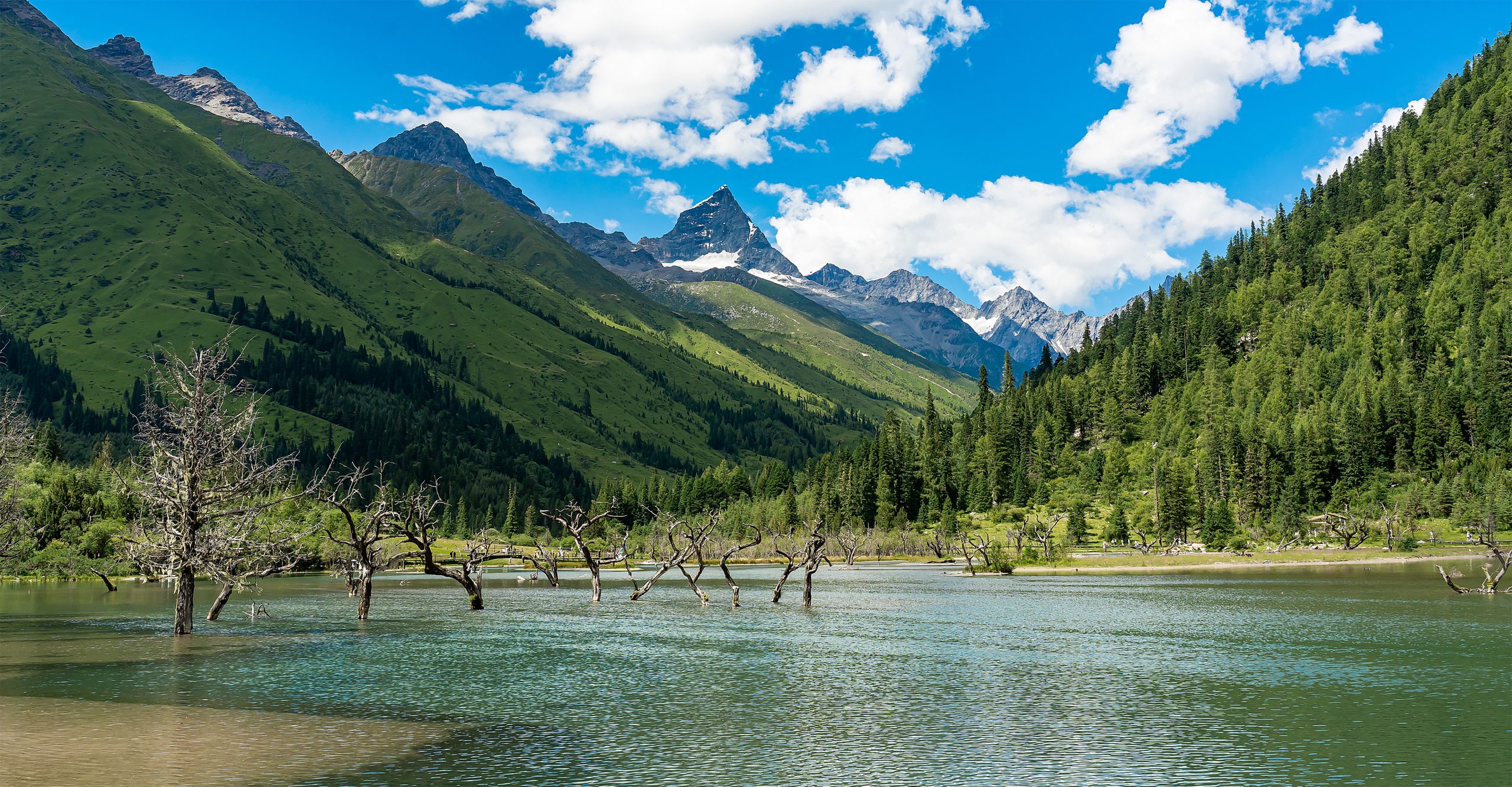Shuangqiao Valley in the Mount Siguniang National Park, located in the Sichuan Province of China