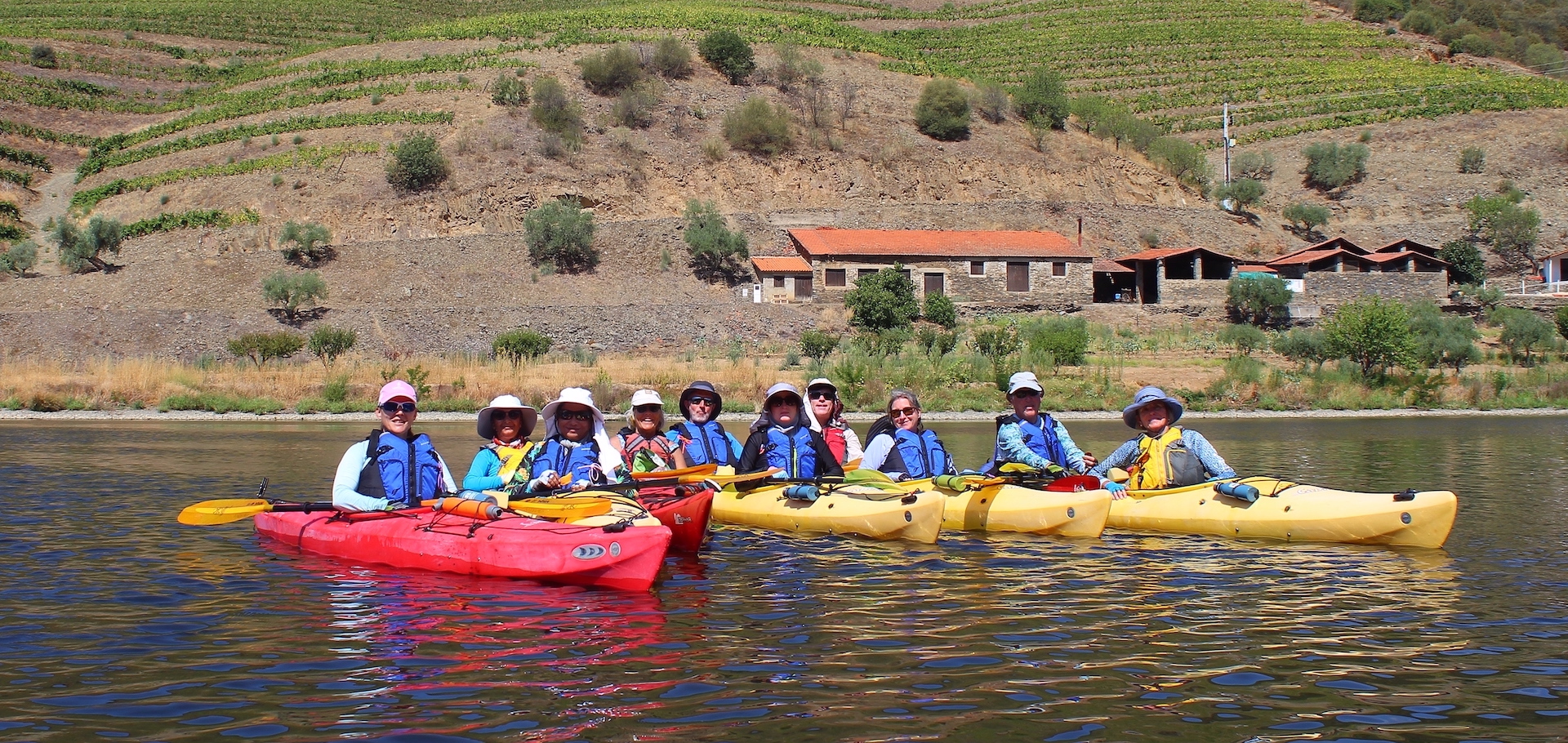 Kayakers on the Douro River in Portugal
