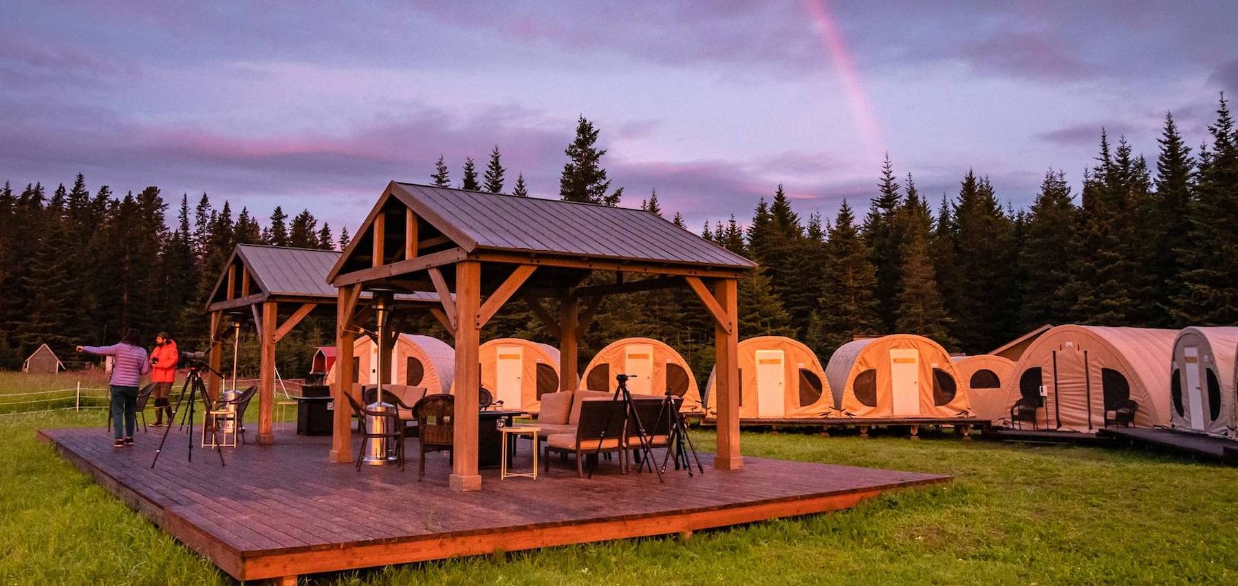 Rainbow over Bear Camp, Lake Clark National Park, Alaska