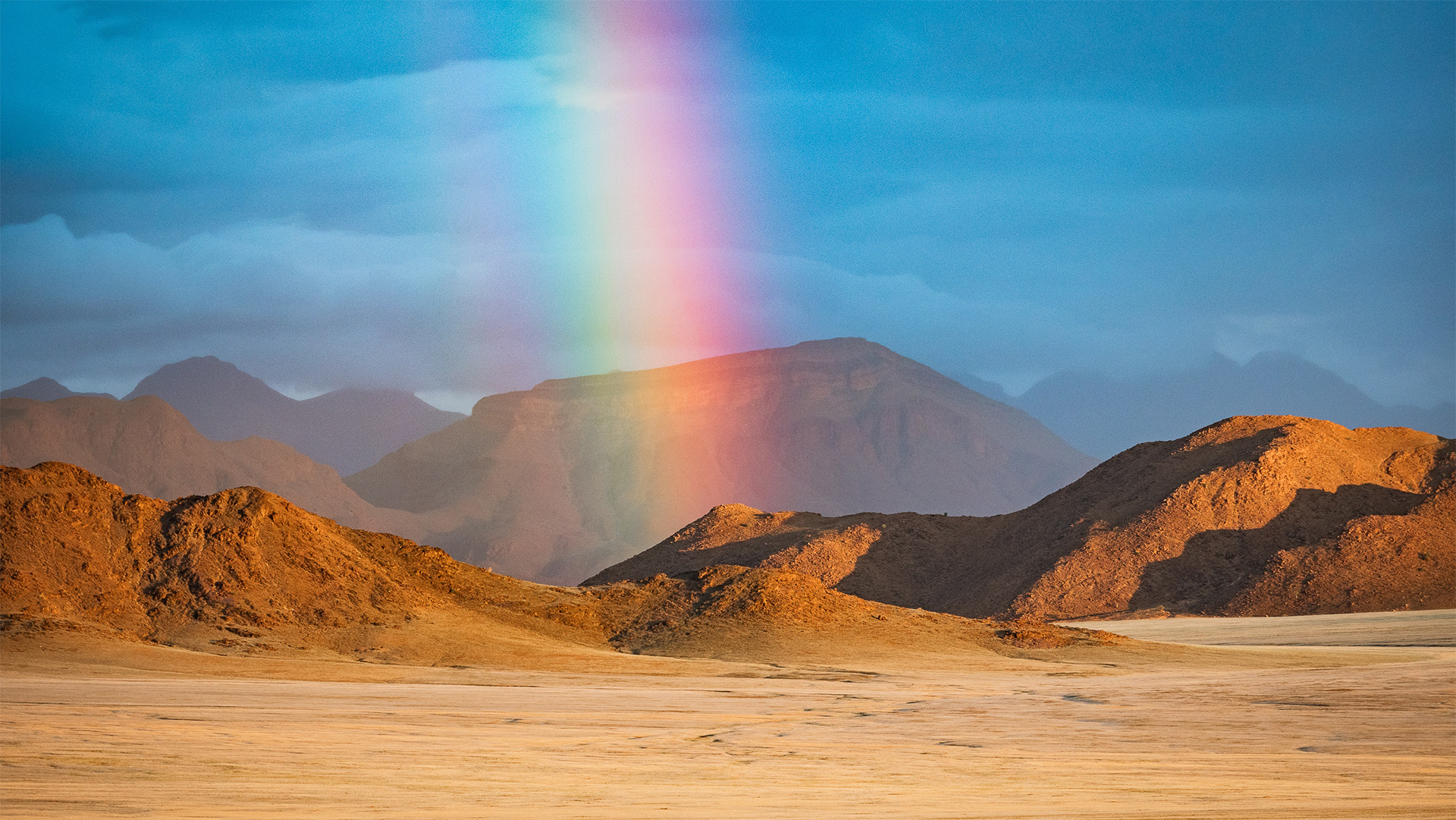 Namibia desert rainbow