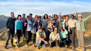 Mexico Monarch group photo with scenery