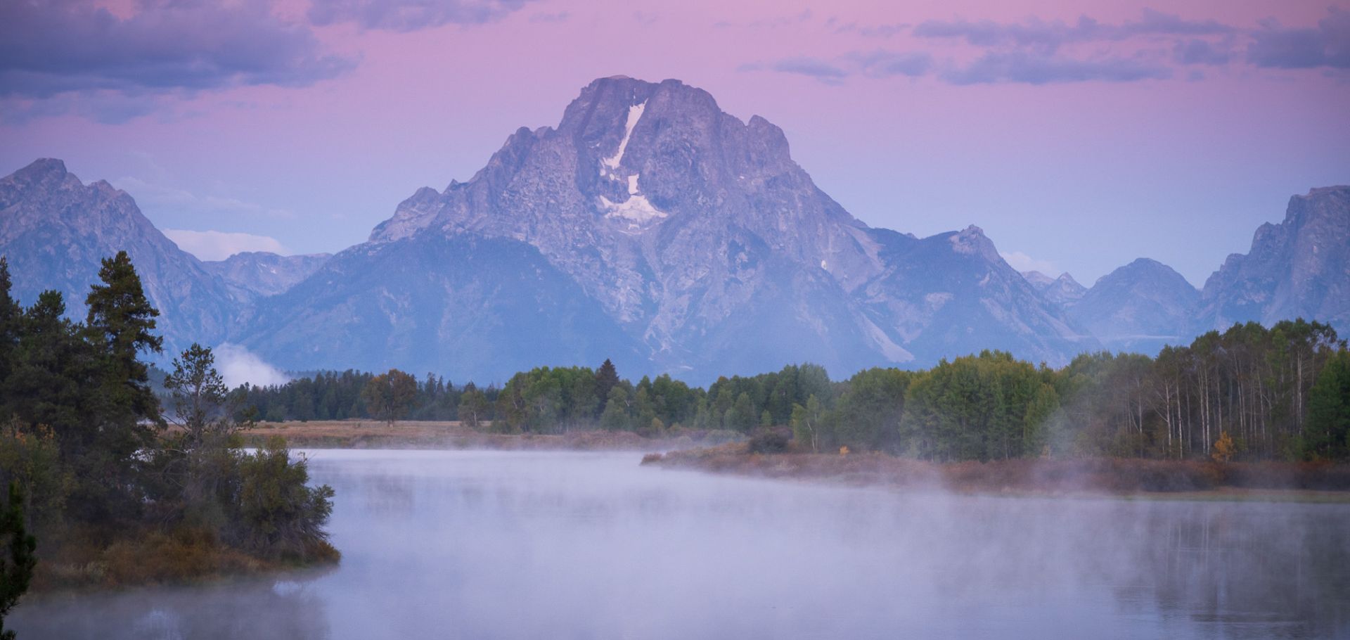Purple hue over Yellowstone NP