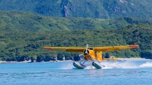 yellow float plane alaska