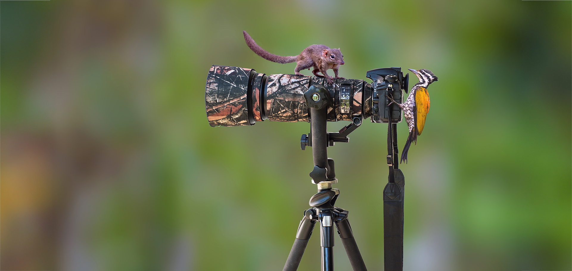 animals taking photos