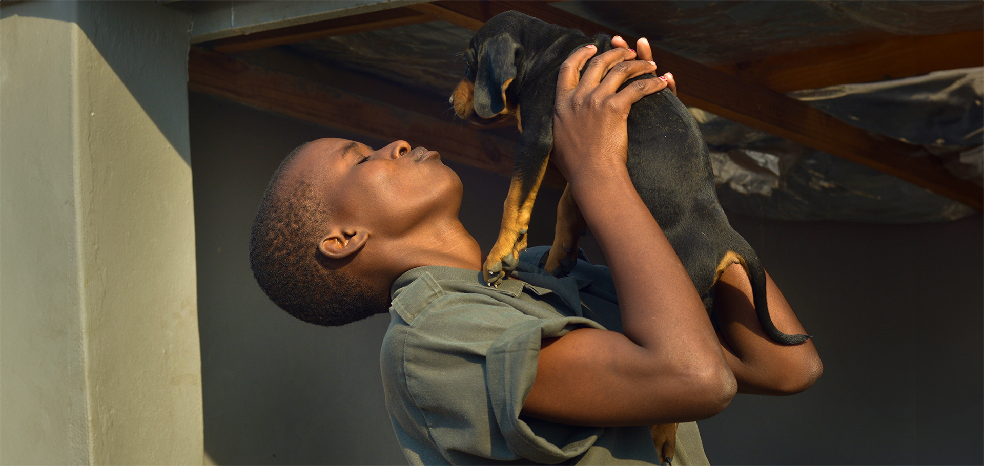 Malapane Precious, a K-9 Dog Trainer and Handler at the Southern African Wildlife college