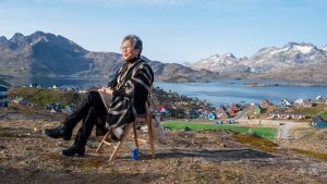 Indigenous storyteller in Greenland