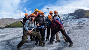 women glacier trek iceland