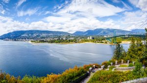 Vanouver Skyline at Prospect Point in Stanley Park, Canada