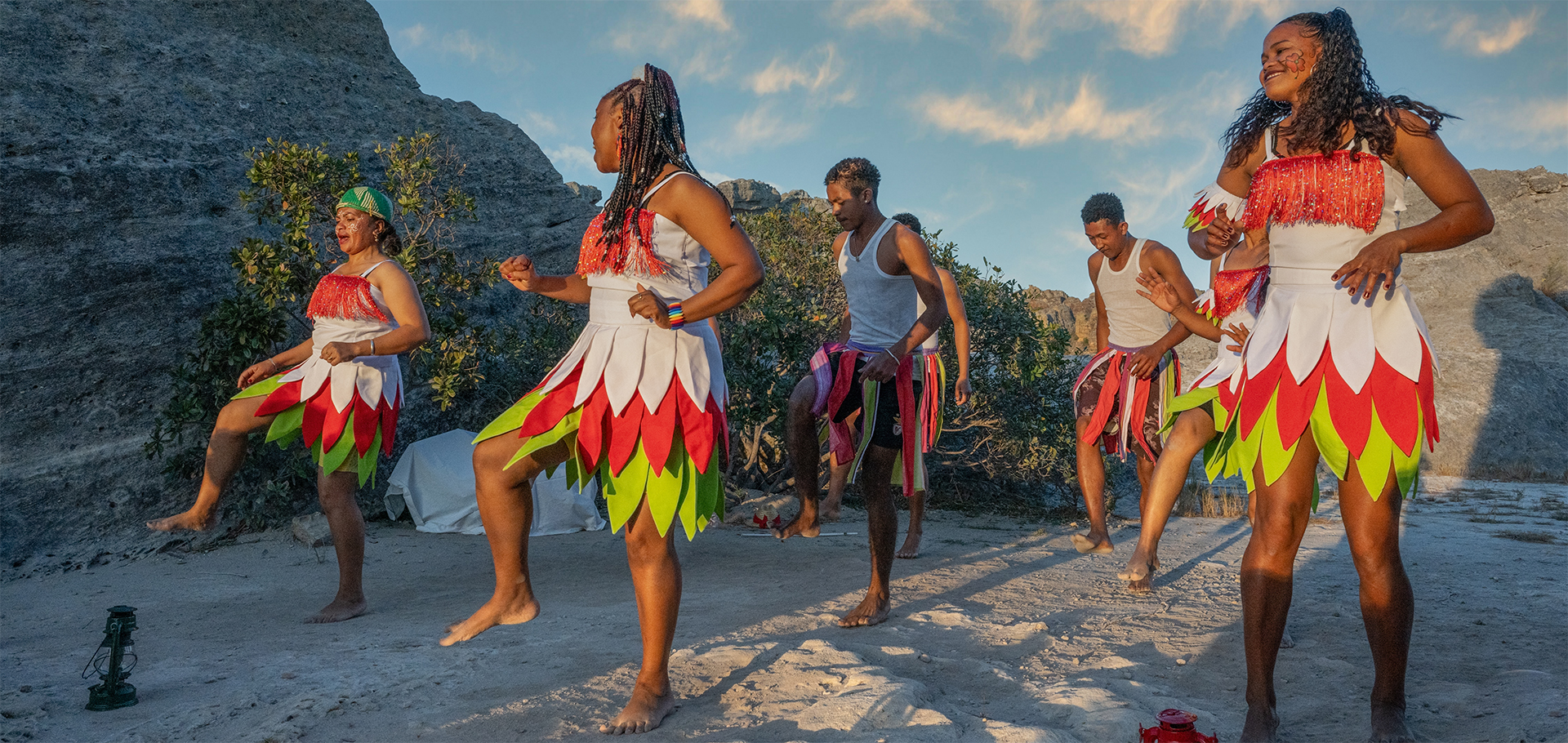Madagascar local women traditional dance