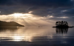 Sunrise over Haida Gwaii.