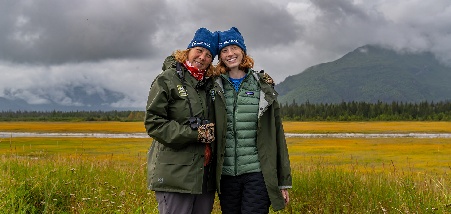 mother and daughter traveling women female adventure lake clark national park alaska bear viewing
