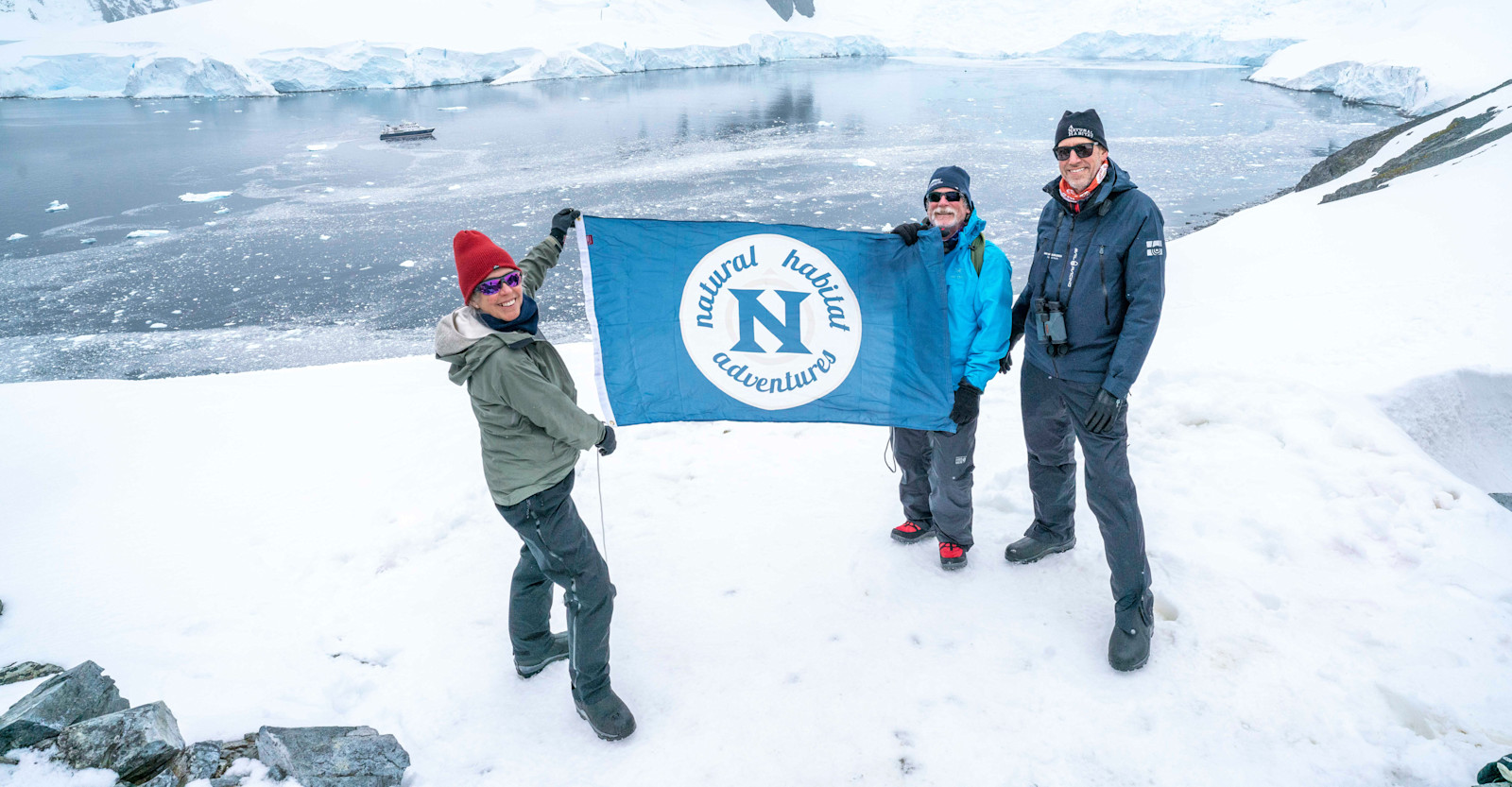 Nat Hab travelers in Antarctica