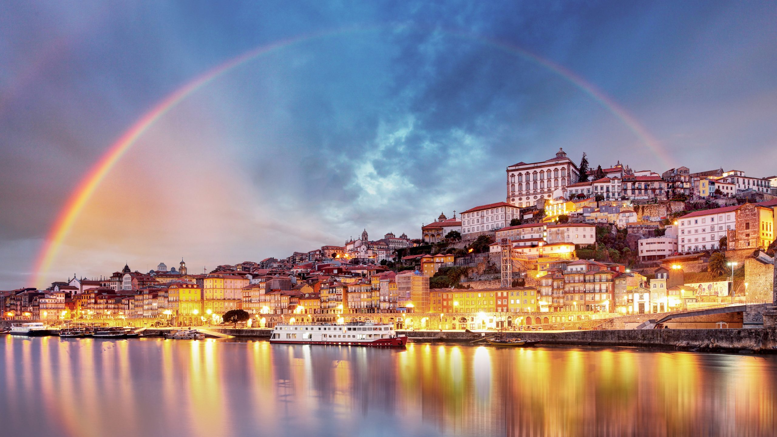 Porto, Portugal. Cityscape image of Porto, Portugal with reflection