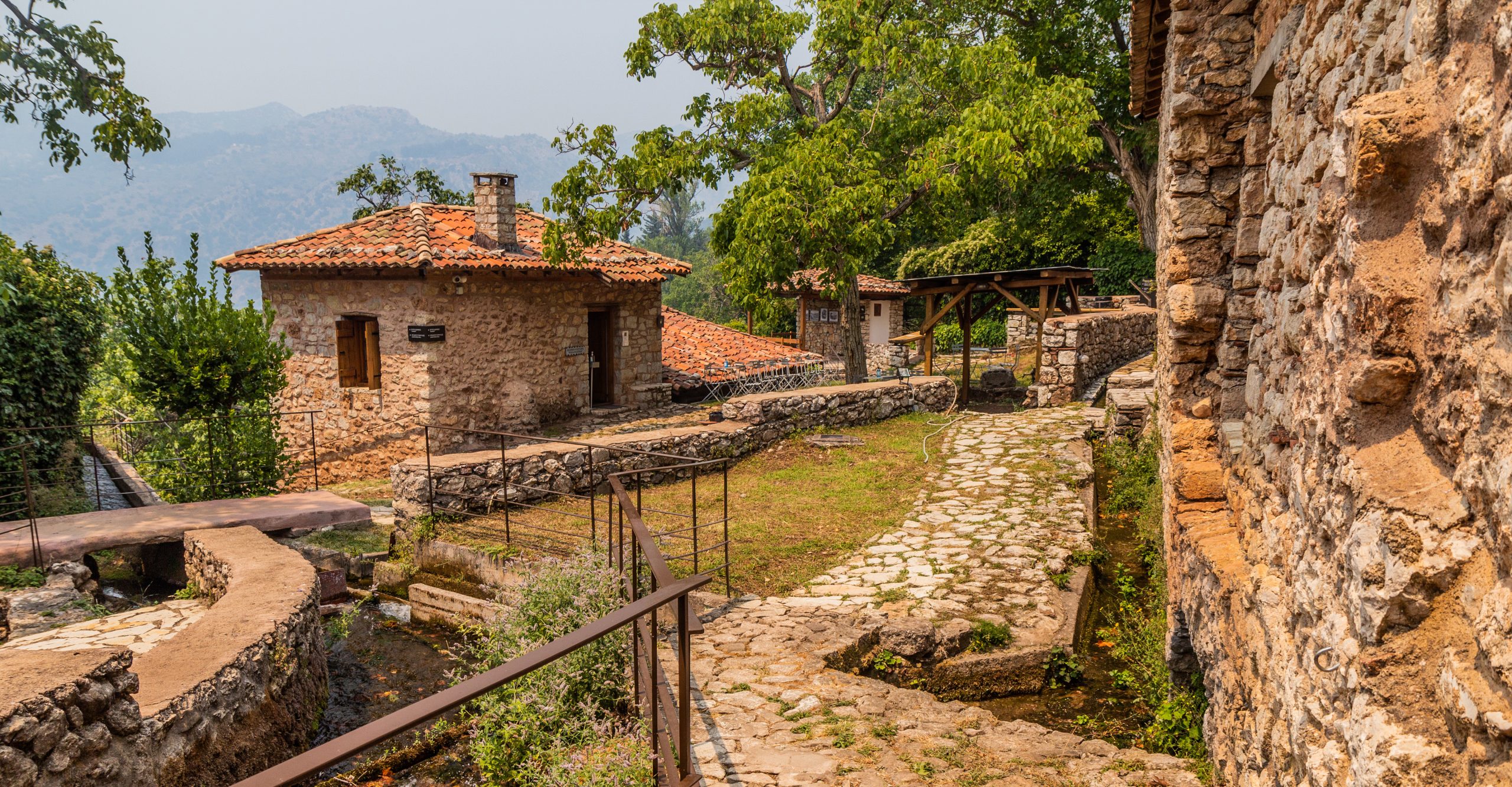 Open air water power Museum near Dimitsana village on Peloponnese peninsula, Greece