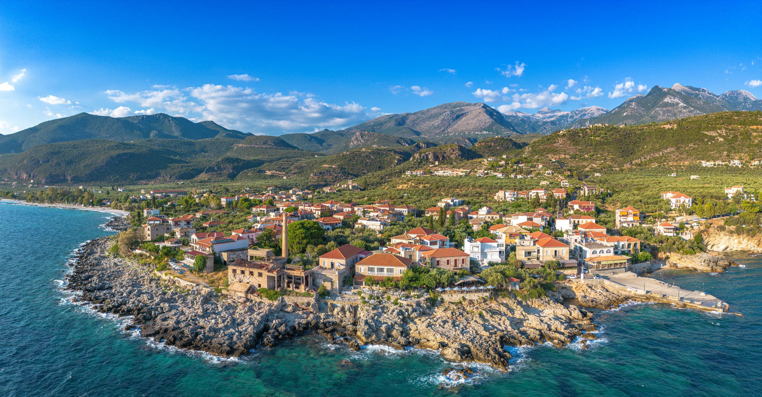 Kardamyli, Mani, Greece located in the Messenian Mani area. It is one of the most beautiful places to visit in Greece, Europe